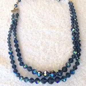 Brilliant Blue Austrian Crystal Necklace